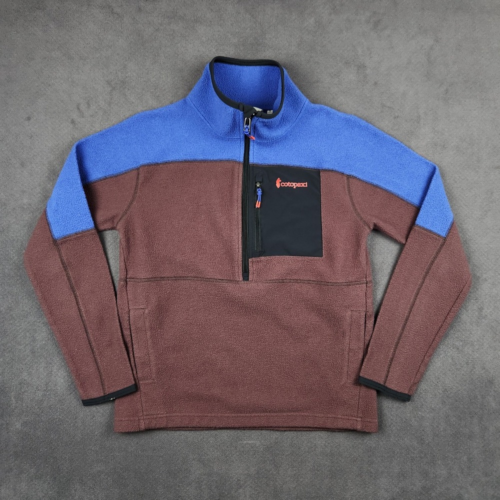 Cotopaxi Abrazo 1/2 Zip Fleece Pullover Jacket Mens Small Purple Blue Colorblock